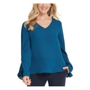 Dkny Pleated-Sleeve Blouse